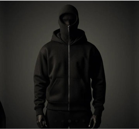 Ninja Hoodie – Unisex Zipper Hoodie with Built-In Mask
