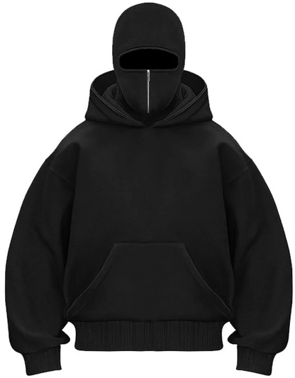 Ninja Hoodie – Unisex Zipper Hoodie with Built-In Mask